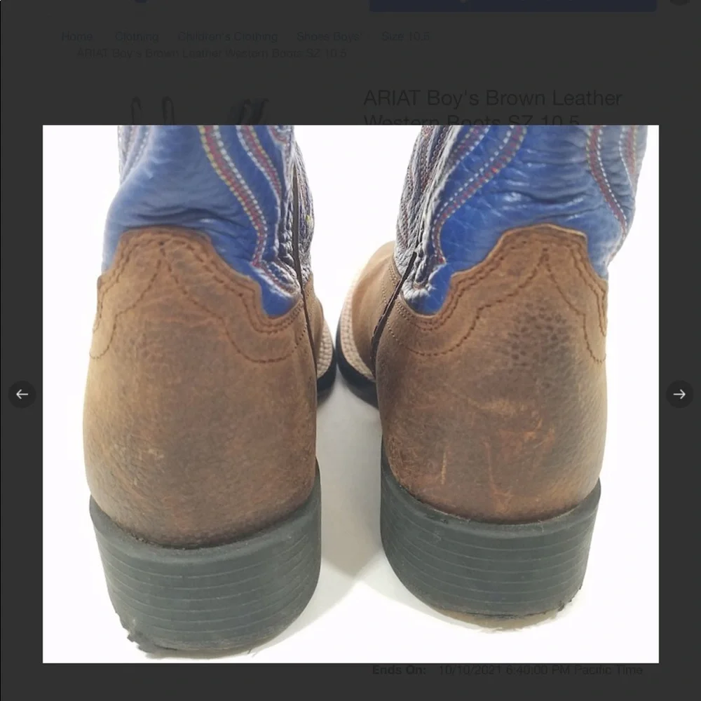 Ariat boys brown leather western boots